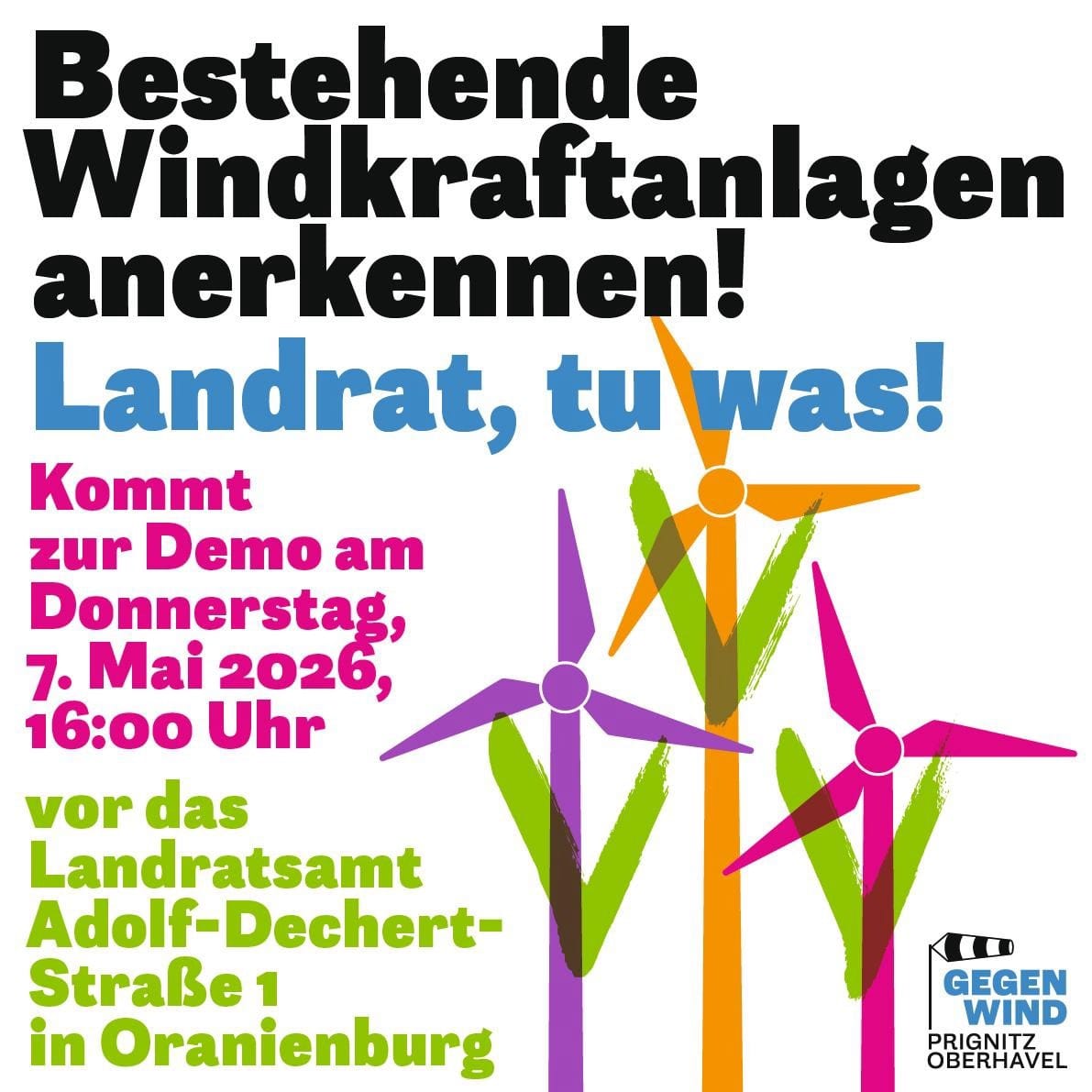 Kommt zur Demo am 7. Mai 2026